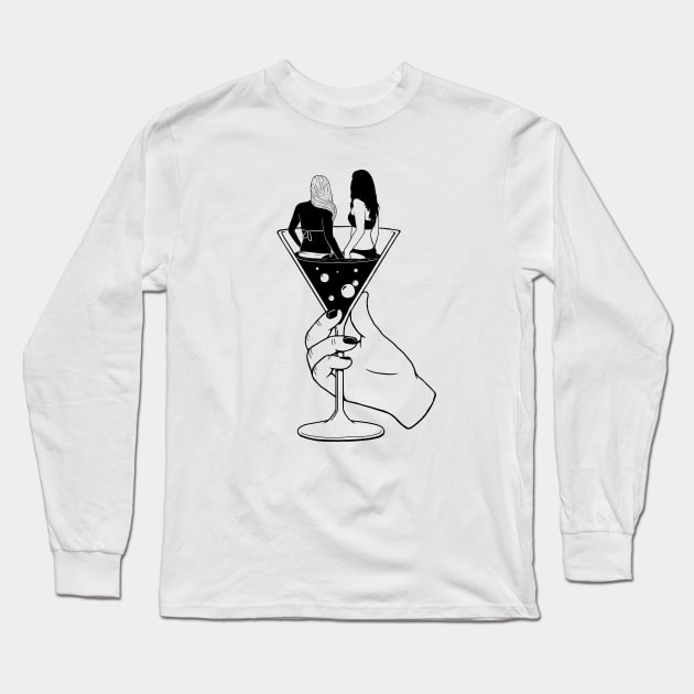 Cocktail Girls Long Sleeve T-Shirt by Woah_Jonny